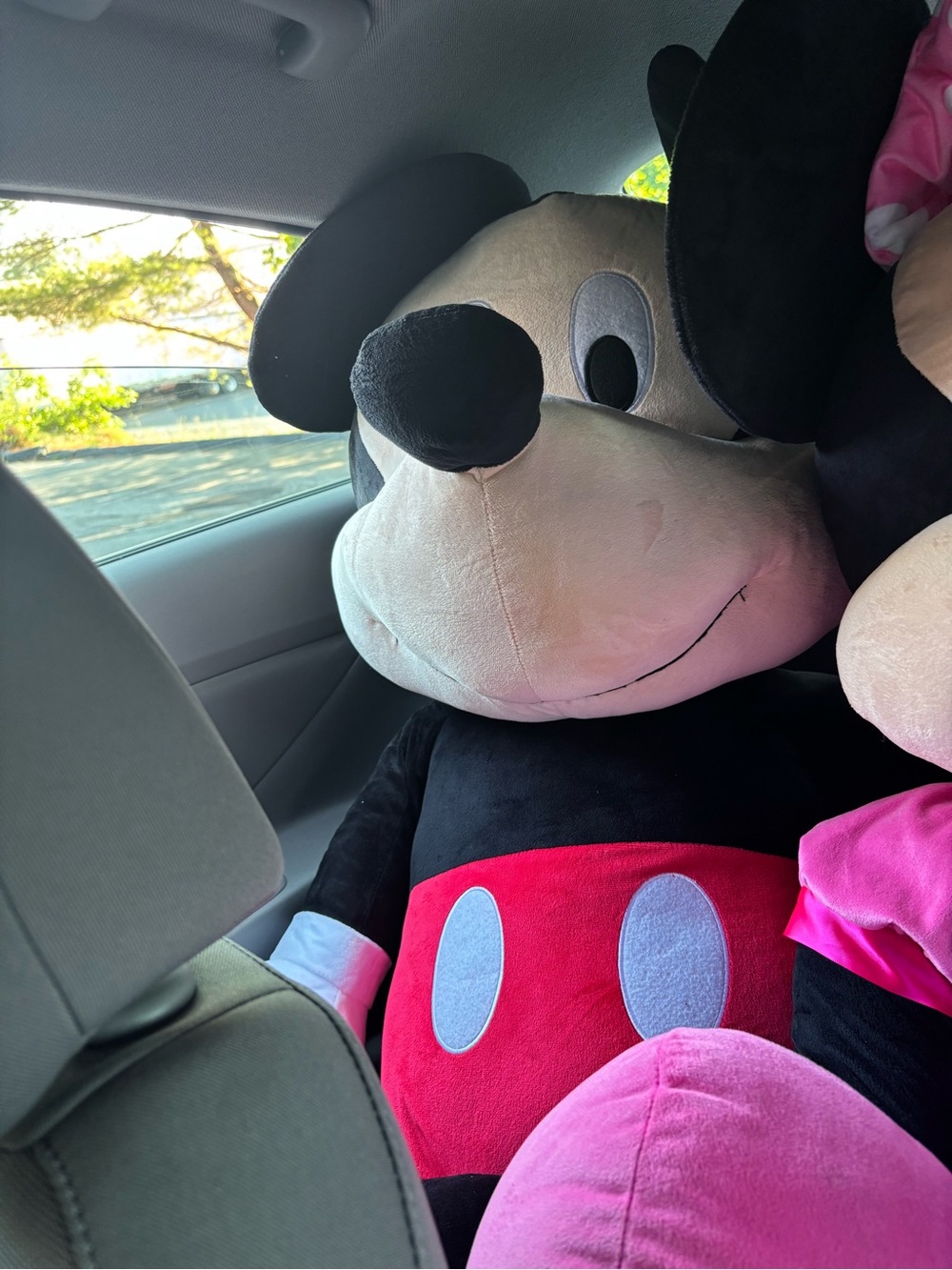 Large Black and Red Mouse Plush Stuffed Animal